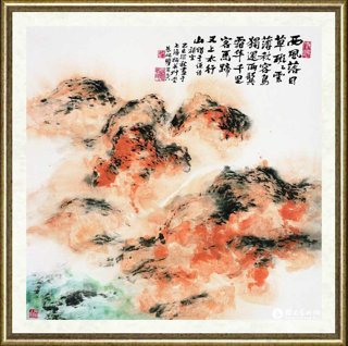 朱屺瞻_西风落日秋云薄_br_Setting Sun in West Wind & Thin Autumn Clouds